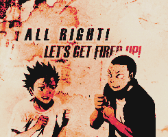 jvuzou-deactivated20150318:  Nishinoya &amp; Tanaka being their usual selves （＾ｖ＾）