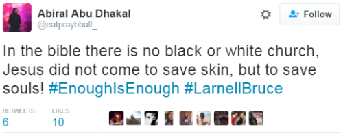 thehighpriestofreverseracism:jasminegoldxo:4mysquad:#LarnellBruce  i feel sick#BlackLivesMatter #Sta