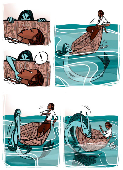 mulderkicksdownthedoor:  useless-gay-caramel:  charminglyantiquated:  a little love story about mermaids and tattoos  I CANT EXPRESS HOW MUCH I LOVE THIS  Might have reblogged this before BUT I DON’T CARE! this is fantastic! 