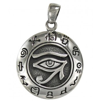 egyptianstatues:  Eye of Horus Sterling Silver Amulet for Protection. Read More at: