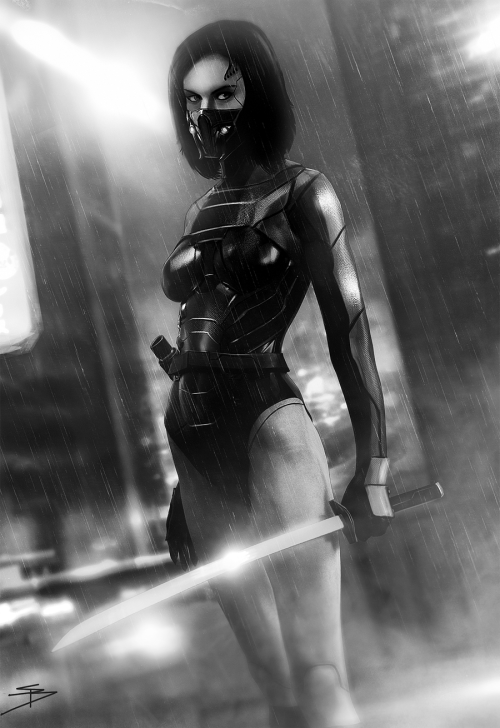 metal-maniac-starship-mechanic:  Cybergirl Worship by xenoprobe
