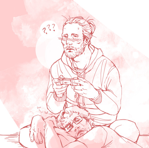 camilleflyingrotten:Will is VERY upset.____This perfect AU belongs to @reapersun Hannigram gamer AU is my fav AU of all time.I need more art, fics, everything… ….. just. help.  me.I’m C R Y I NG THIS MAKES ME SO HAPPY YOU ARE THE BE S TI’M REBLOGGING