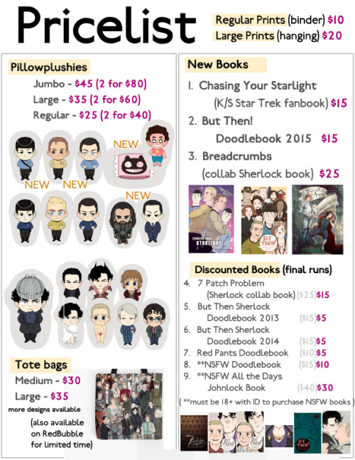 I’m gonna be at Anime Expo this weekend :) I’ll be at B81 all of the days~As usual, I’m not gonna have tons of stock since this is an away con, and the discounted books in particular will only have a few copies each. I’ll also only have a couple