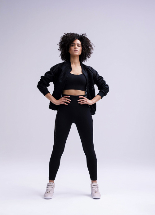 thronescastdaily:Nathalie Emmanuel for Reebok in the brand’s new Womens Training Collecti