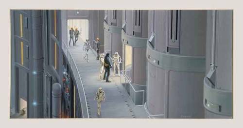 The ol’ Wookiee Prisoner Ruse. Works every time! (Star Wars Art by the great Ralph McQuarrie)