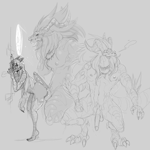 potionaholic:Random Pachua sketches in couple of his forms.Sketched in Drawpile