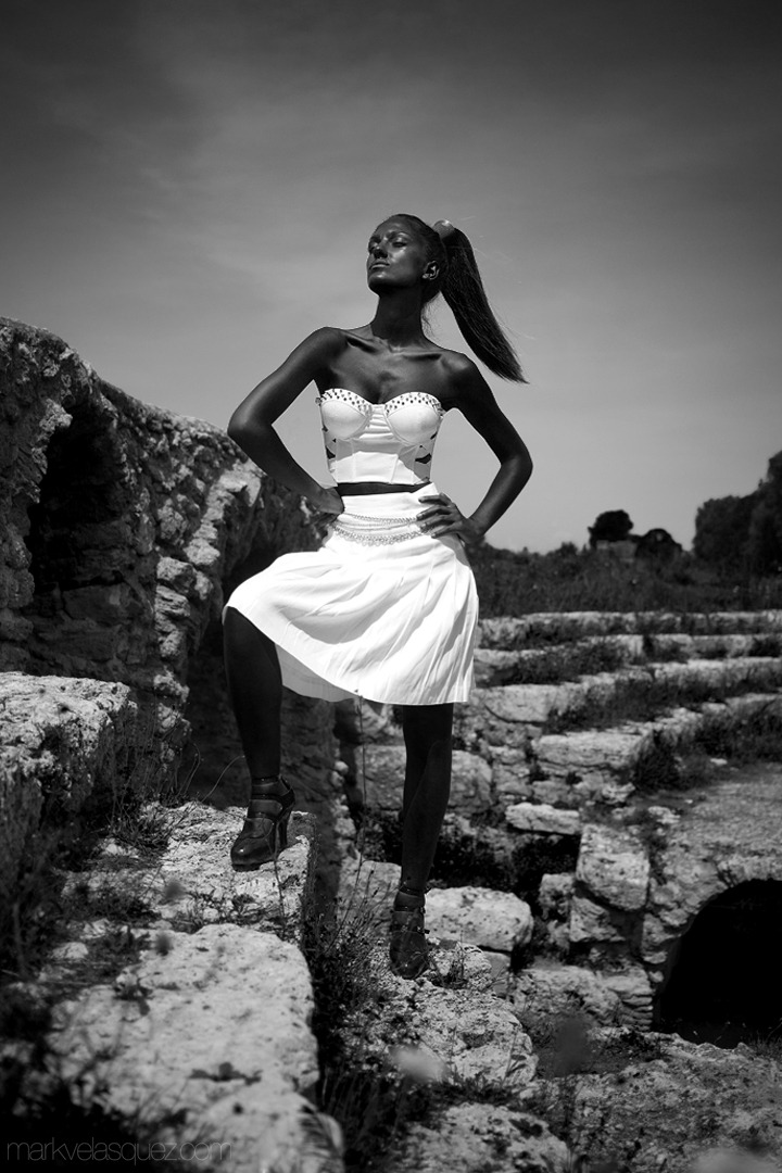 Rosa in the ancient ruins of Paestum, Italy, 2013 Styling by Lola Agnosia&mdash;&mdash;Though