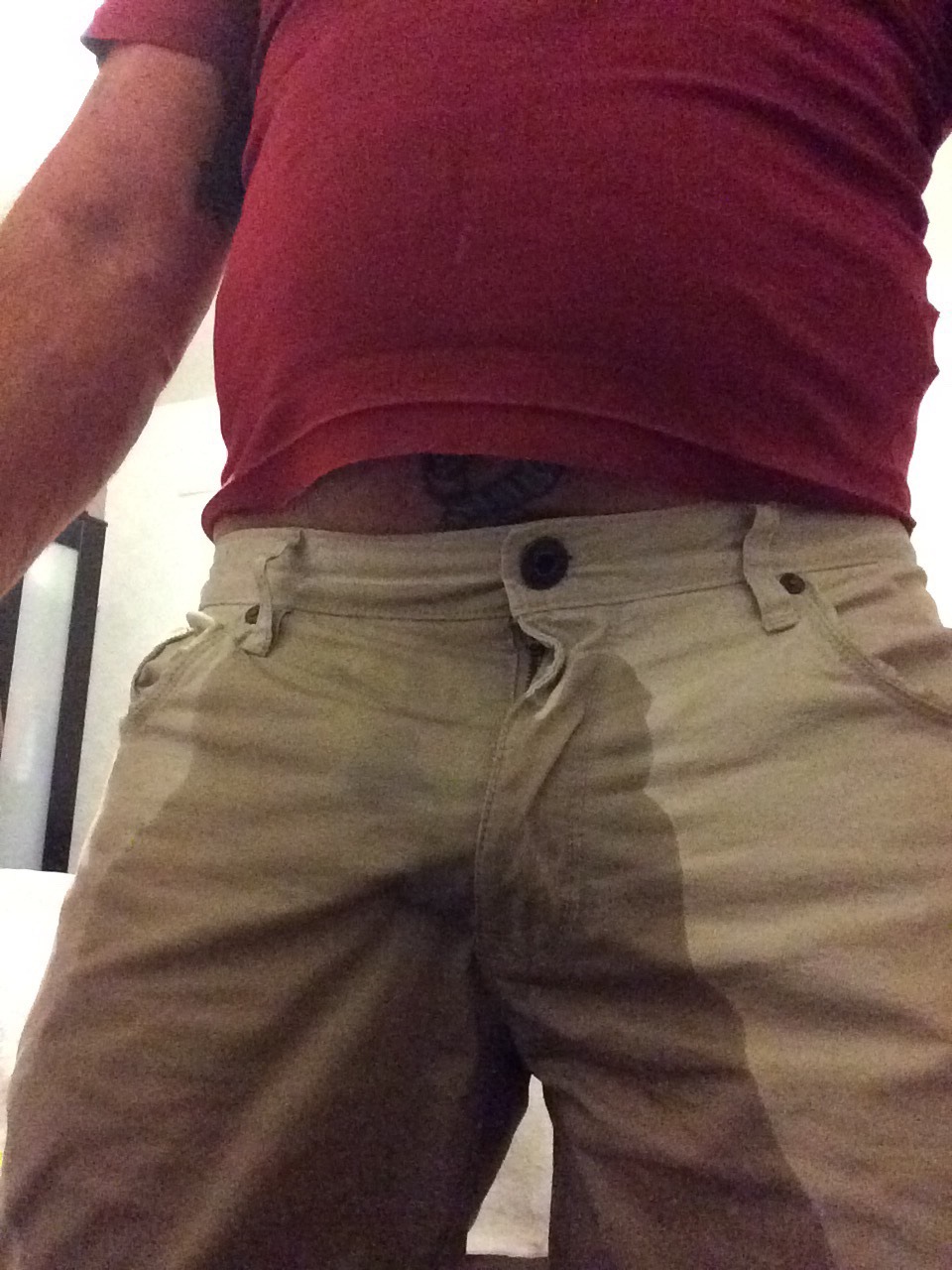 tattsandkink1:Was smoking a joint and needed to piss so did it my trousers going