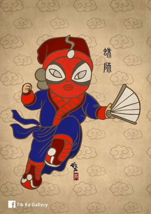 Marvel superheroes get reimagined as Chinese opera characters by artist Tik Ka