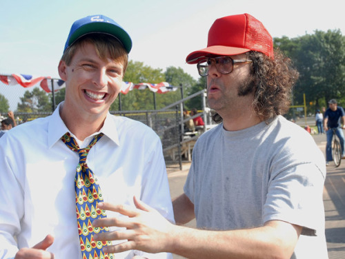 fixitjack:Jack McBrayer and Judah Friedlander filming for 30 Rock episode Cougars