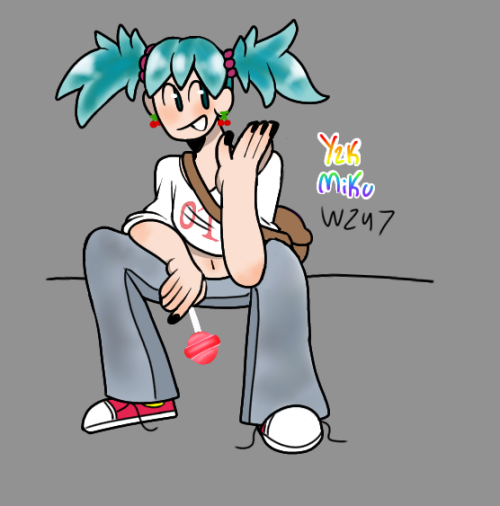 Y2k Miku!! She Is Having Fun At The Mall With Her Friends