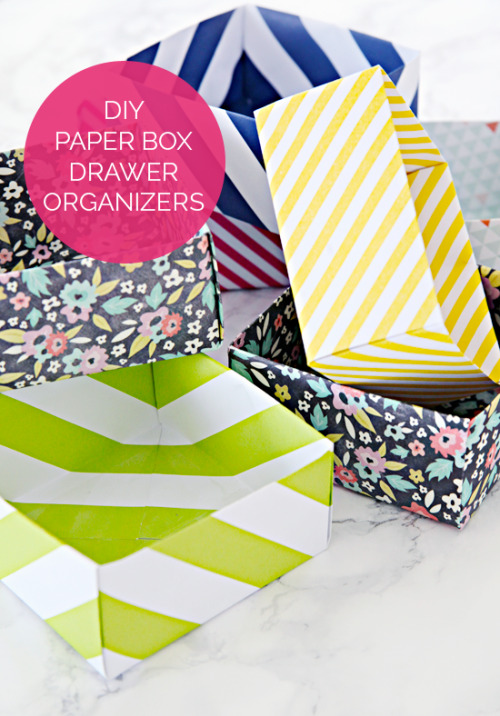 DIY Scrapbook Paper Origami Box Tutorial from IHeart Oraganizing.These pretty DIY origami boxes can 