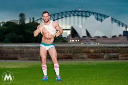 Red-Meat:  Happy Mardis Gras Weekend Sydney!!! Model: Trent Ellis Photo: Markham