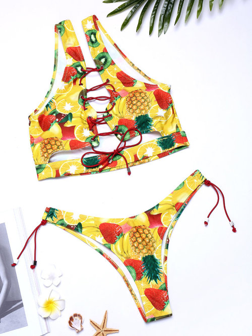 ihellofebruary: Sexy Bikinis Halter High Waist Print SwimsuitsCheck out HERE20% OFF coupon code： tum