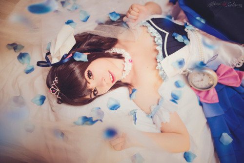  My Uzuki Shimamura costume <3!~~costume by Cosplaysky, wig by Cospickyshoes, clock, crown, hairb