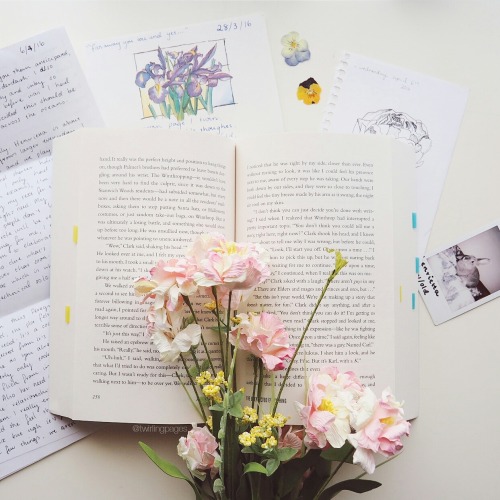 twirlingpages: books, flowers, and handwritten letters ❁