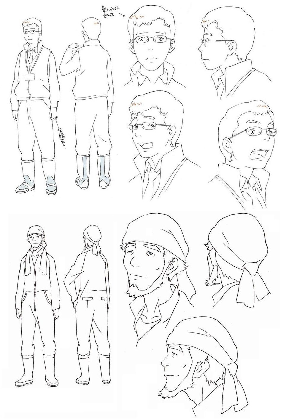 as-warm-as-choco:  Character designs of the heart-warming neighbors from Mamoru Hosoda’s