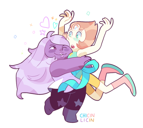 chicinlicin:felt like drawing some cute Pearlmethyst stuff :O