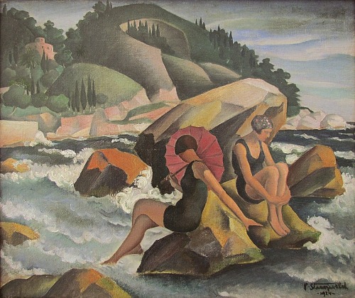 suzetteshea:Bathers, 1924, Veljko Stanojevic (1892–1967)