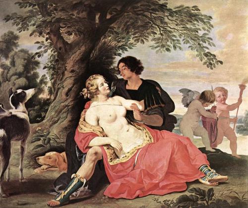 paintingispoetry:Abraham Janssens, Venus and Adonis, ca. 1590-1632