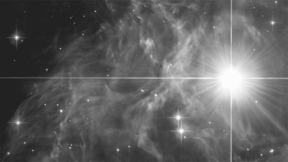 just&ndash;space:  Star pulsating gas cloud (this is an artist depiction of a