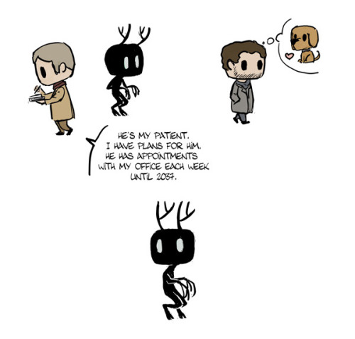 cinabre: What if the Wendigo was Hannibal Lecter’s pet/assistant?Here is the first one! ^^AboutFrenc