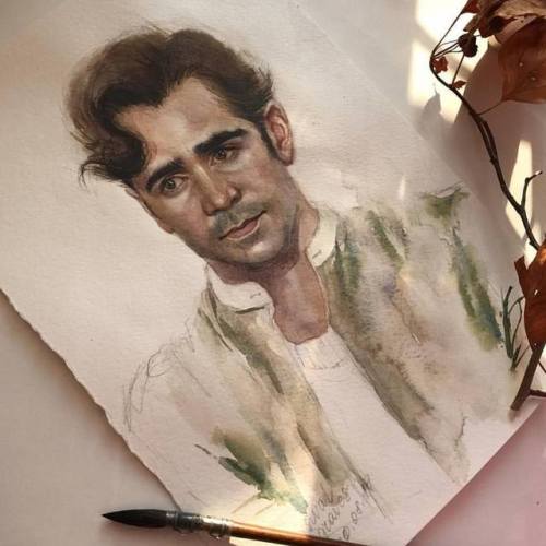 seasons-gredence: gorgeous fan art of colin in saving mr. bankssourceartist