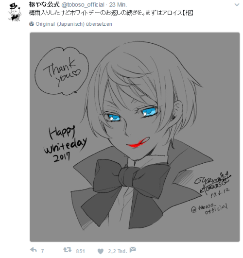 akumadeenglish:Waaaah, Yana kept her promise from March and posted White Day’s illustrations