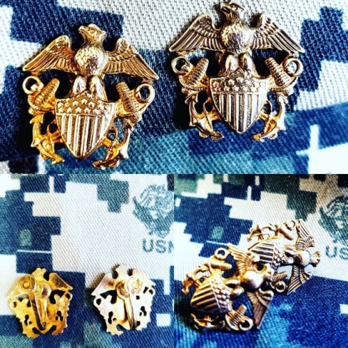 Vintage WWII Navy Sweetheart Screw Back Earrings. $75.00  This is original sweetheart jewelry showin