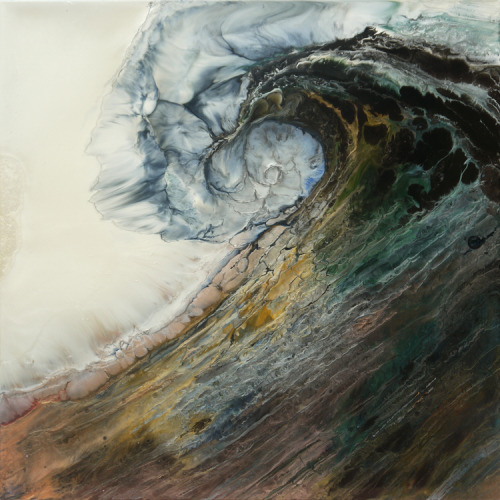 Lia Melia (b. Gillingham, Kent, England) - Siren Song   Paintings: Powdered Pigments, Solvents on Al