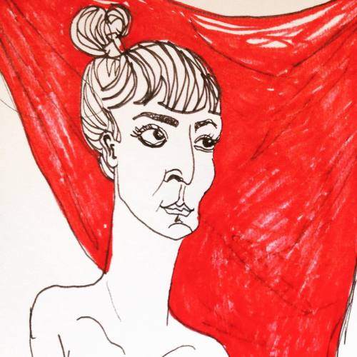 The Red and the Black | #drinkndraw #micron #sketch #sketchbook #drawing #art #arte #kunst #portrait