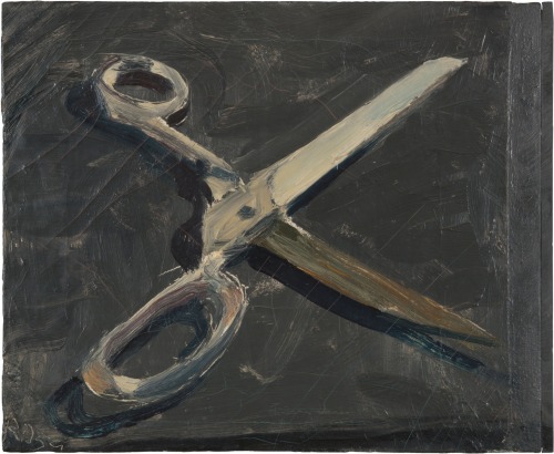 Richard Diebenkorn (American, 1922-1993, b. Portland, OR, USA) - Scissors, 1959, Paintings: Oil on C