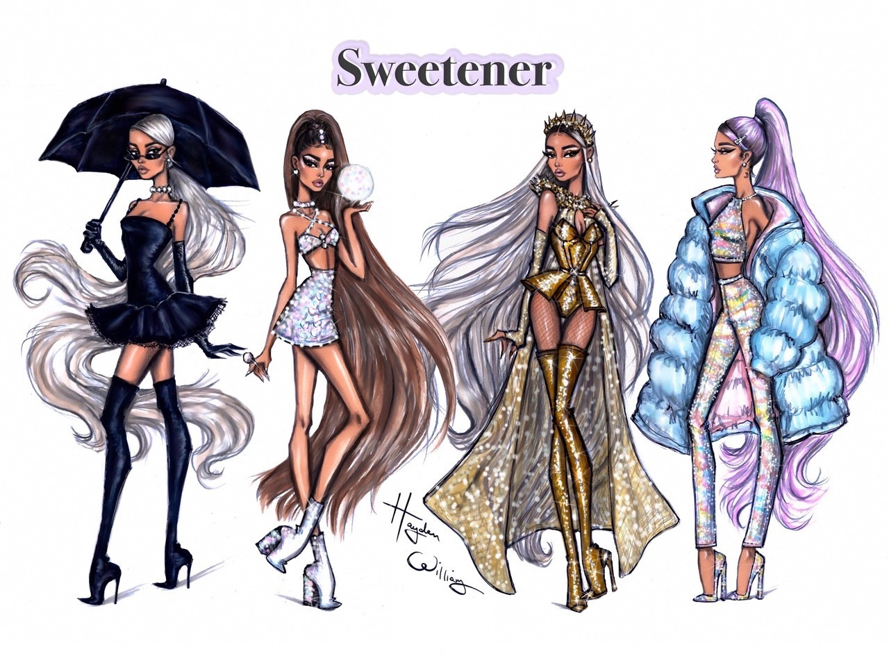 haydenwilliamsillustrations: Ariana Grande ‘Sweetener’ collection by Hayden Williams.