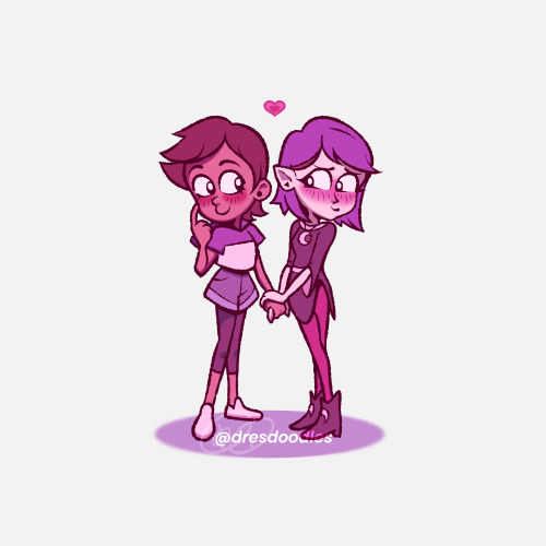  Had fun drawing some #Lumity variations today  (They’re getting better at holding hands ) 