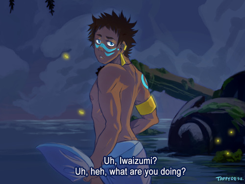 taffydesu:  “Oh I swim pretty boy.” MORE HERE 