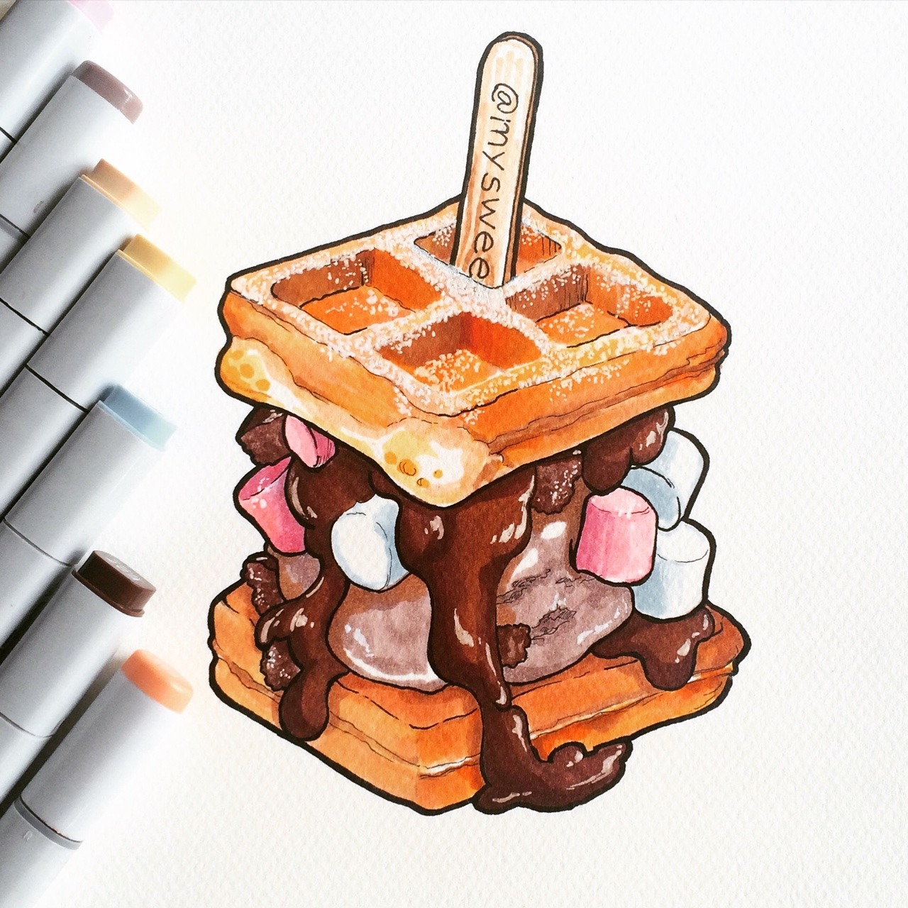 da-imaginarium:  Sketches 44-47:Some recent food illustrations of mine. The first