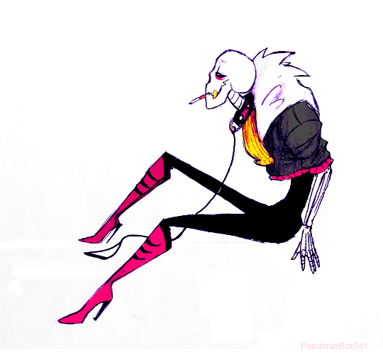 pandorasbox341:  Here’s a really old Swapfell Papyrus I drew last year