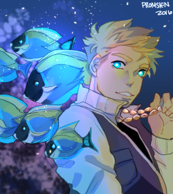 promsien:  My jellyfish boi with some fishies