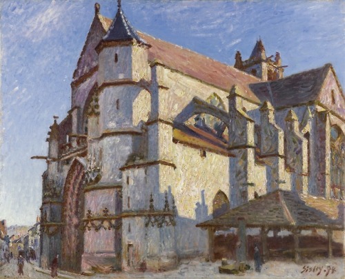 Alfred Sisley (1839 - 1899)Le vieille église de Moret, Le matin au soleil1894