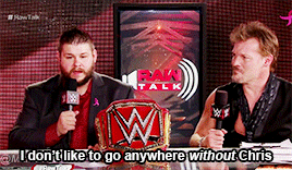 mithen-gifs-wrestling:  “Do you feel like Chris is your security blanket?”