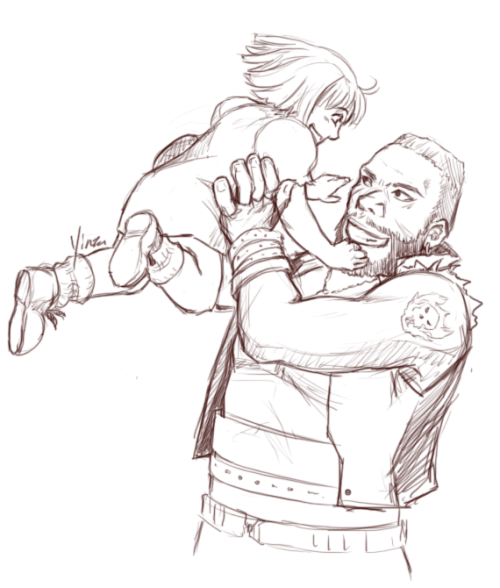 Not sure why I decided to draw Barret today, but it is my opinion that he can never have enough love