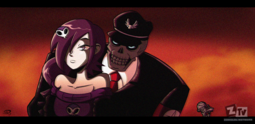 chillguydraws:   Danger Zone Believe it or not a Facebook comment gave me this idea after an image was posted of Raven and Slade from the Teen Titans episode “Birthmark” (Great episode btw).   I tried to make it a little like a screenshot but I’ve