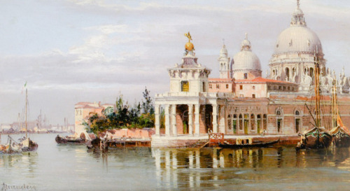 inividia:The Dogana, Venice; San Giorgio Maggiore, Venice;Antonietta Brandeis (Czech, 1848-1926)