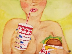 plantainthighs:  I’ve been craving In N Out that bad, I painted it.