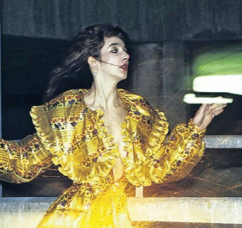 vintageruminance: Kate Bush with crocodile - 1978