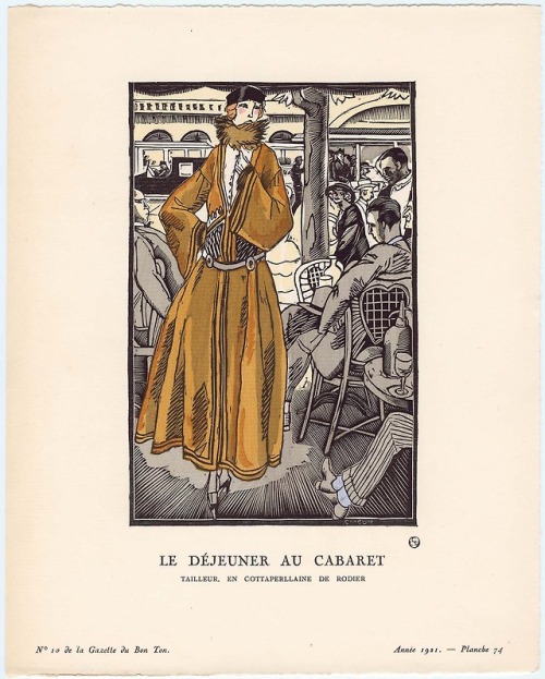 French fashions of 1921 from the Gazette du Bon Ton1. Art by Fernand Simeon, Apr 19212. House of Wor