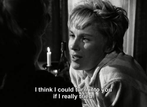 inthedarktrees: We’re alike somehow. Persona | Liv Ullmann &amp; Bibi Andersson | Ingmar B