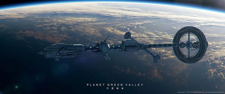 alienspaceshipcentral:  sciencefictionworld:  Concept art by Wei Wei Hua.  If you