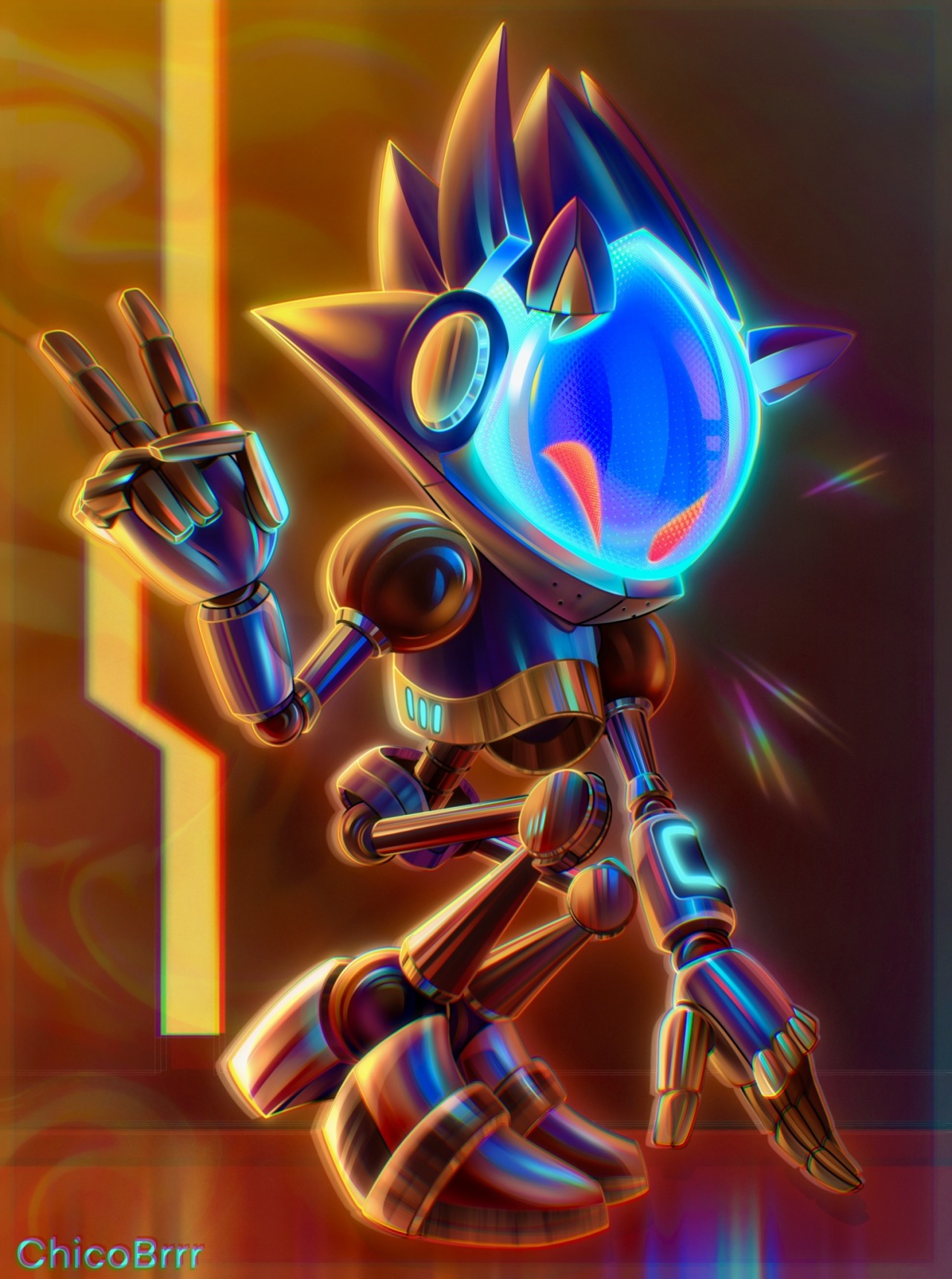 11925 - safe, artist:rozbuns, metal sonic, sonic prime, abstract