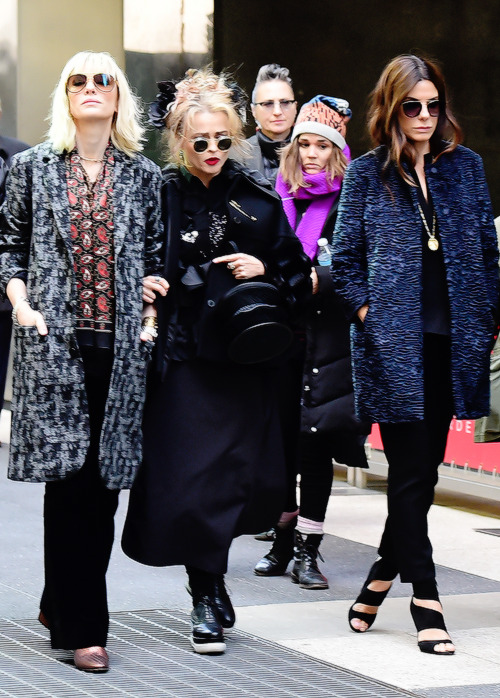 breathtakingqueens: Cate Blanchett, Sandra Bullock and Helena Bonham Carter are seen on October 26, 